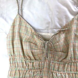 Rainbow print Urban Outfitters summer dress